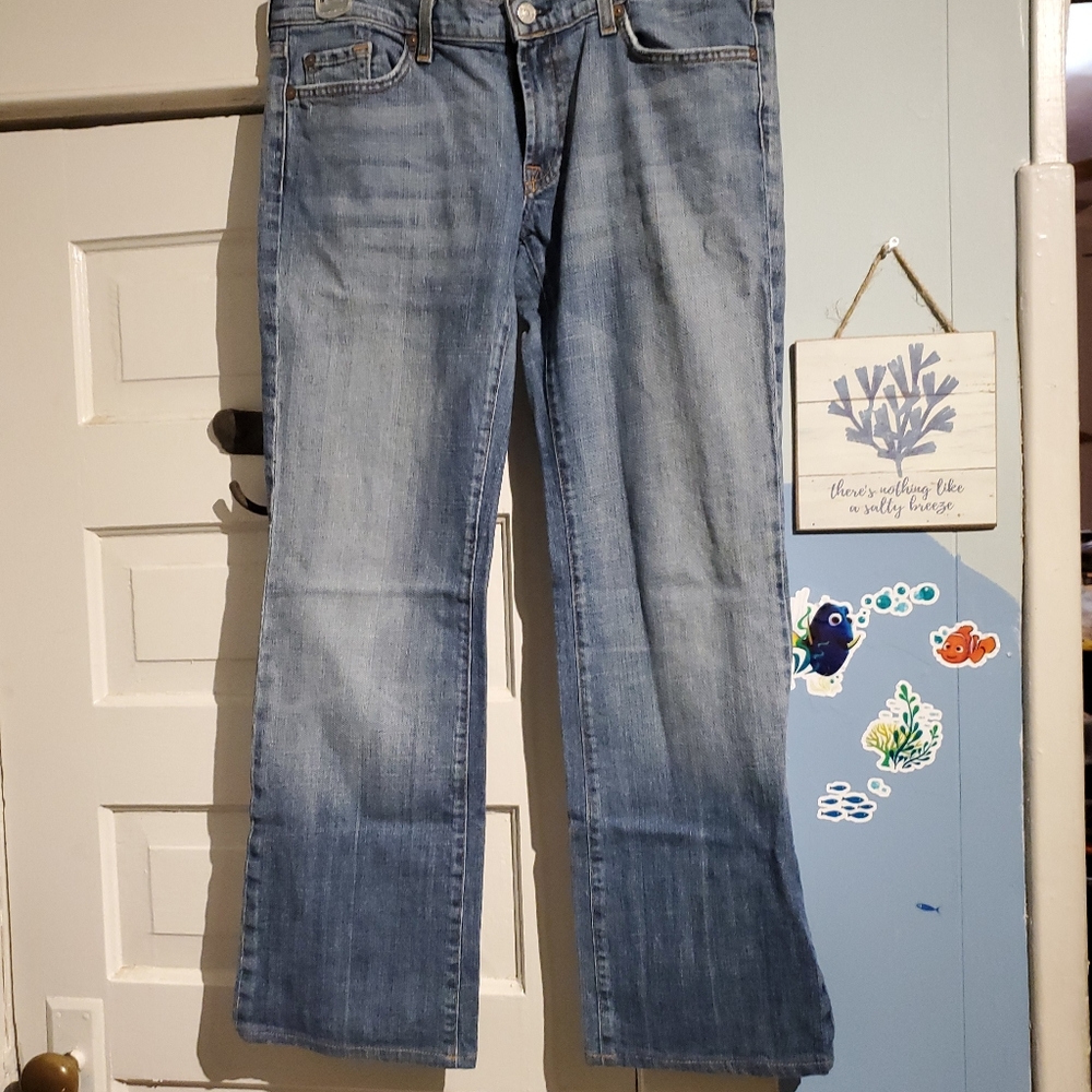 7 For All Mankind Distressed Relaxed Bootcut USA